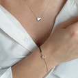 Silver (925) choker necklace with heart