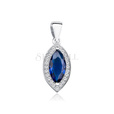 Silver (925) pendant with sapphire zirconia