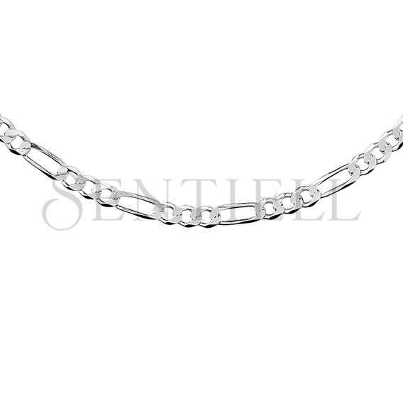 Łańcuszek diamentowany figaro płaskie pr. 925 Ø 120 rodowany