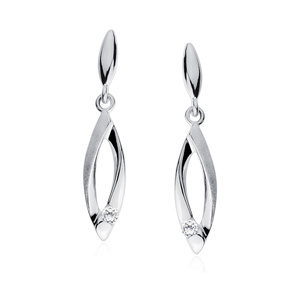Silver (925) Earrings white zirconia