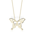 Gold necklace with butterfly