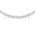 Silver (925) diamond-cut chain - curb extra flat Ø 120 rhodium-plated