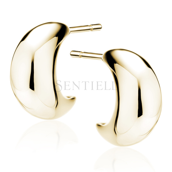 Silver (925) gold-plated earrings - crescent