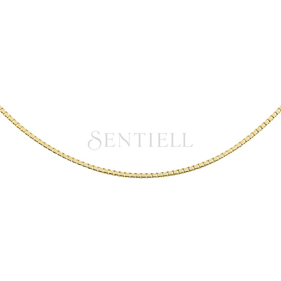 Silver (925) gold-plated Venetian box chain - diamond-cut