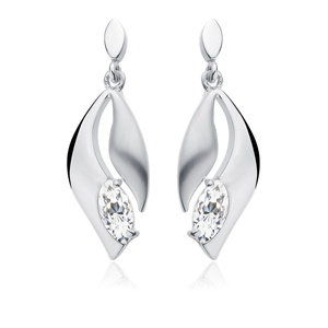 Silver (925) Earrings white zirconia