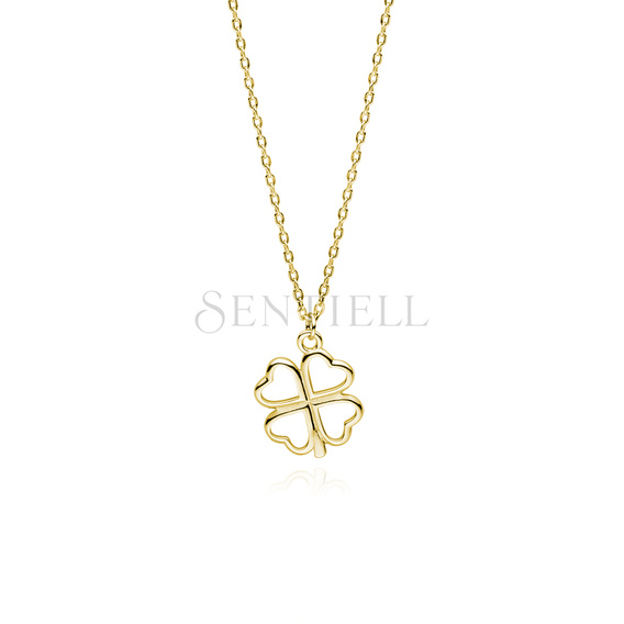 Silver (925) gold-plated necklace clover