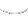 Silver (925) diamond-cut chain - curb extra flat Ø 100