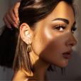 Silver (925) gold-plated criss-cross ear-cuff