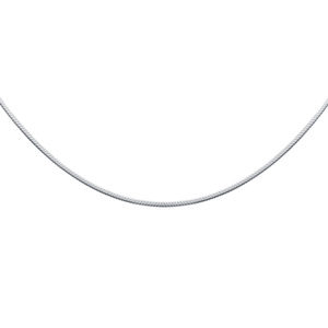 Silver (925) chain 8 sides snake  Ø 020 - rhodium plated