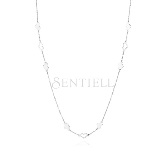 Silver (925) necklace hearts