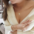 Silver (925) ball chain bracelet gold-plated