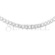 Silver (925) diamond-cut chain - curb extra flat Ø 140