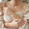 Silver (925) ball chain bracelet gold-plated