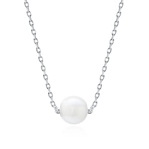 Silver (925) necklace with pearl
