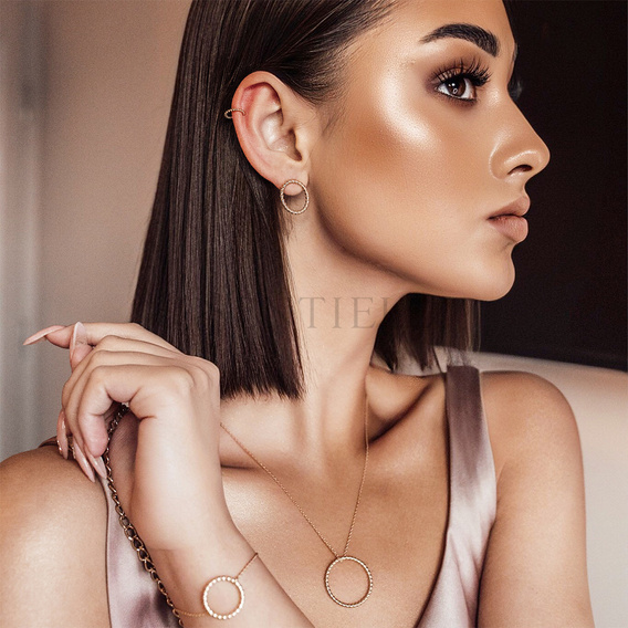 Silver (925) gold-plated necklace - circle of balls