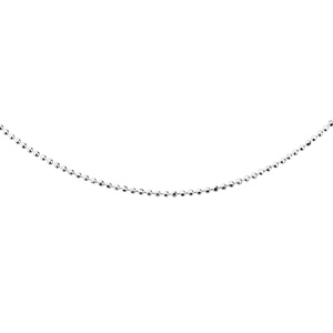 Silver (925) ball chain necklace for military tags