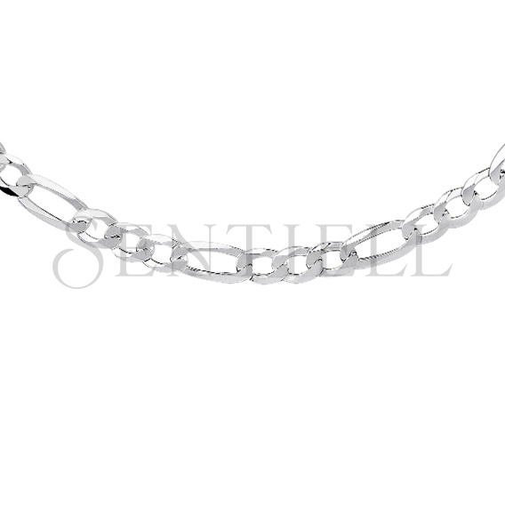 Łańcuszek diamentowany figaro płaskie pr. 925 Ø 140 rodowany