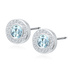 Rhodium \ Aquamarine || White
