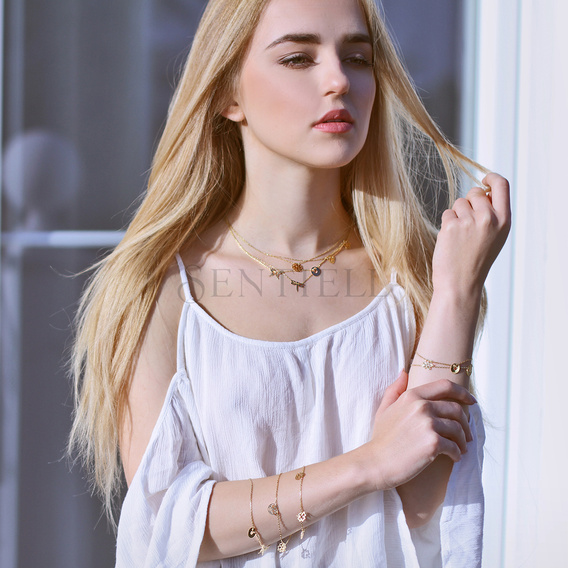 Gold necklace with butterfly