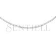 Silver (925) diamond-cut chain - curb extra flat Ø 050 rhodium-plated