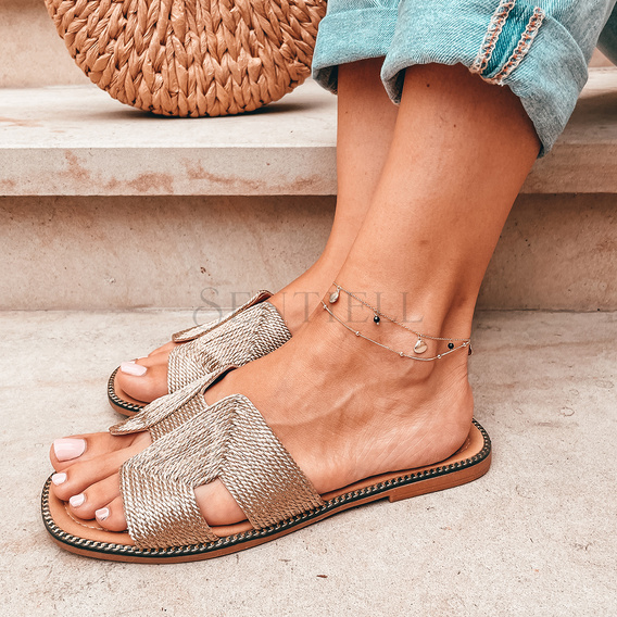 Silver (925) gold-plated anklet - adjustable size