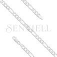 Silver (925) diamond-cut chain - figaro extra flat Ø 100